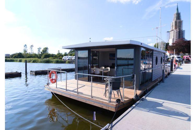 Hausboot Fjord Aries Mit Dachterrasse In Schleswig 호텔 외부 사진